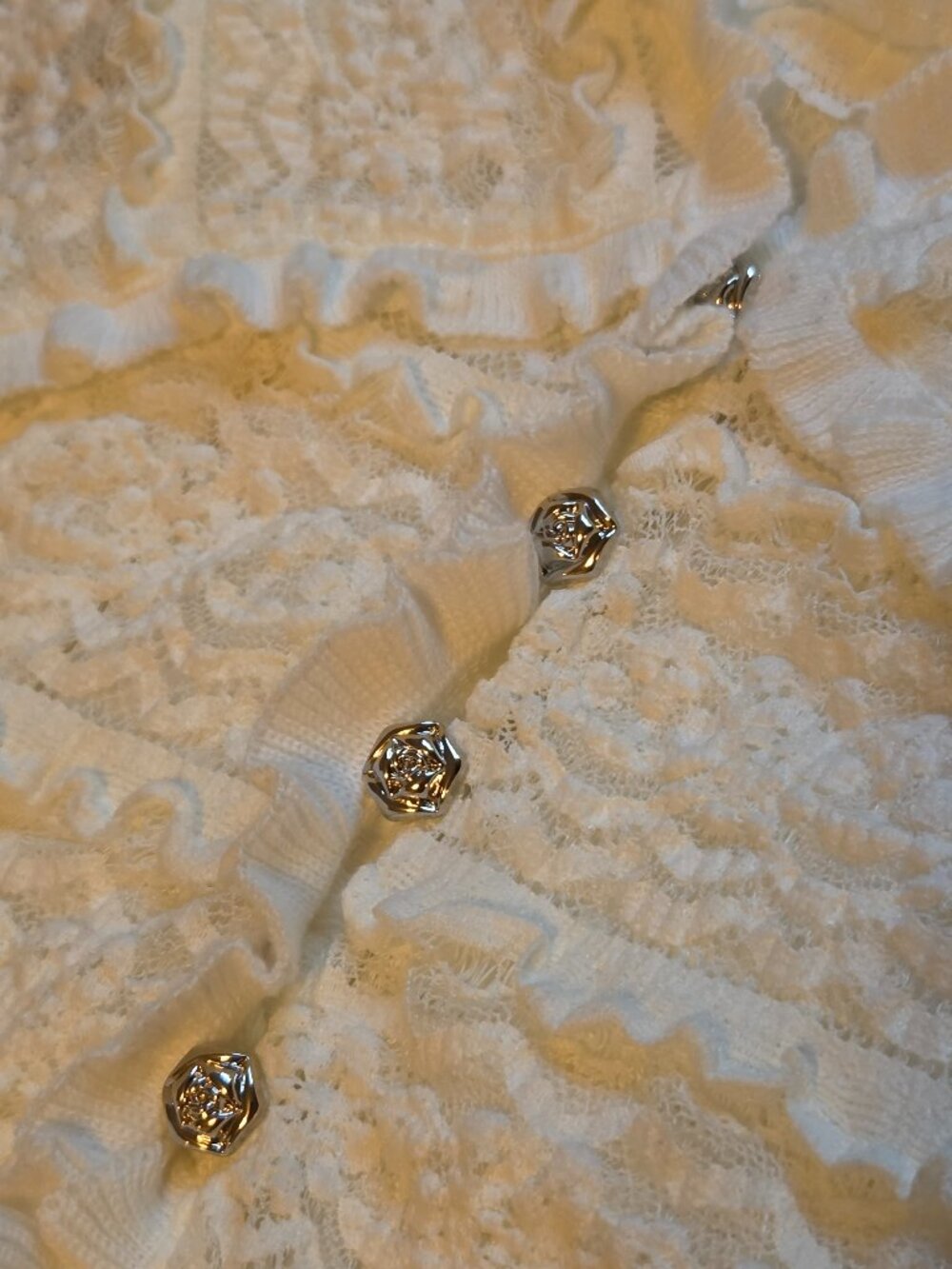 STUNNING CREAM LACE STRETCHY MAXI WITH MATCHING LACE CARDIGAN SMALL - Picture 14 of 14